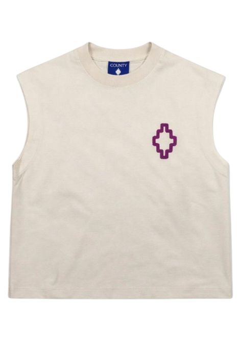 T-shirt bambina bianca in cotone MARCELO BURLON | BTH038BIANCO